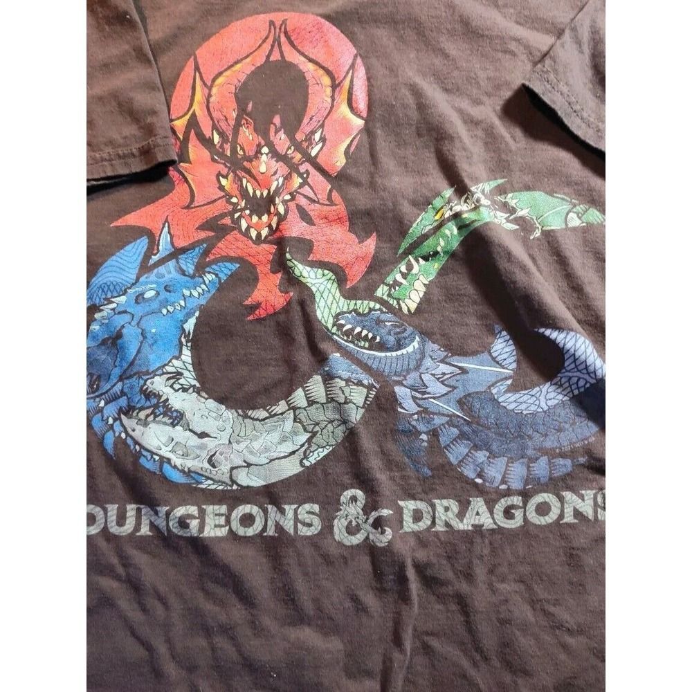 Dungeons & Dragons Large Brown Port Company T Shirt Colorful Graphics 1092 - Picture 2 of 5